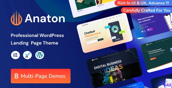 Anaton – SaaS Landing Page WordPress Theme