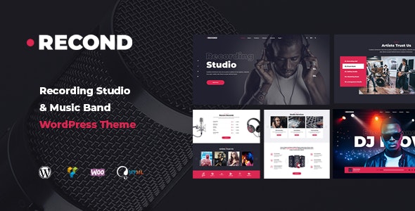 Recond – Recording Studio  Music Band WordPress Theme