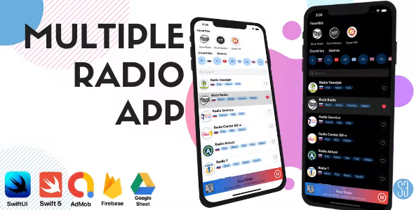 iOS SwiftUI Radio App (Radio Station, Online FM Radio, iOS 15, iOS App Template)