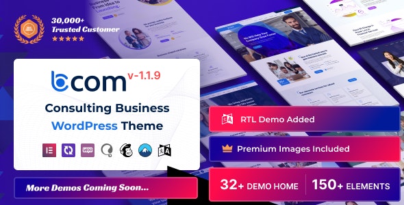 Bcom – Consulting Business WordPress Theme