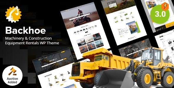 Backhoe – Construction Equipment Rentals WordPress Theme 4.7