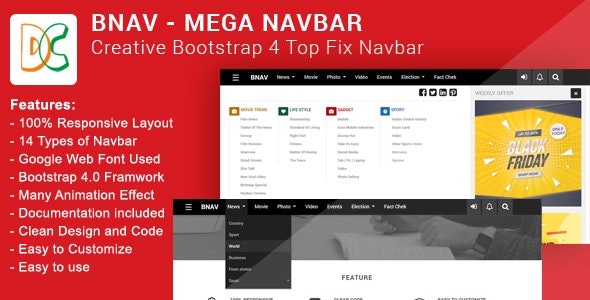 BNAV – Mega Navigation Bar