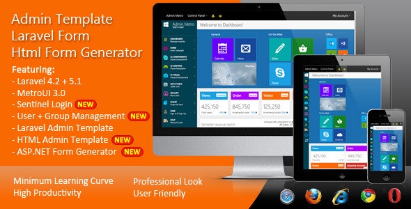 Laravel Form – HTML Form Generator – Admin Template