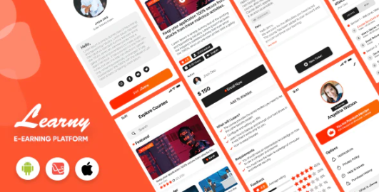 Learny – E-Learning app template – Course selling app with admin panel (Android/Laravel)