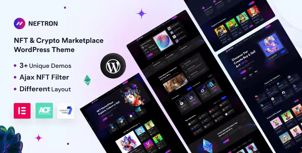 Neftron – NFT and Crypto Marketplace WordPress Theme 1.2.0