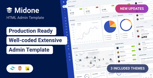 Midone – HTML Admin Dashboard Template 4.0.9