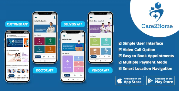 Care2home Online Doctor Consultation with Multi Pharmacy app