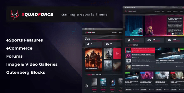 SquadForce – eSports Gaming WordPress Theme (formerly Good Games) 1.3.2