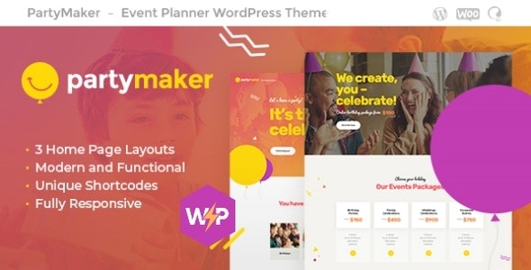 PartyMaker | Event Planner  Wedding Agency WordPress Theme 1.1.8