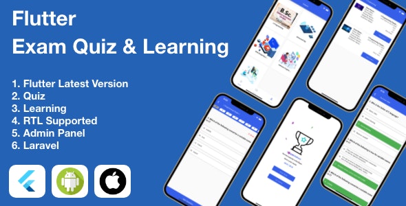 flutter exam quiz full app