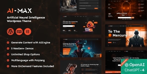 AI MAX – Artificial Neural Network AI WordPress Theme