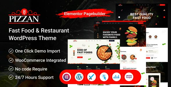 Pizzan – Fast Food and Restaurant WordPress Theme