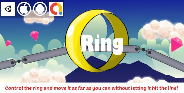 Ring Unity Casual One Touch Game With Admob For Android and iOS