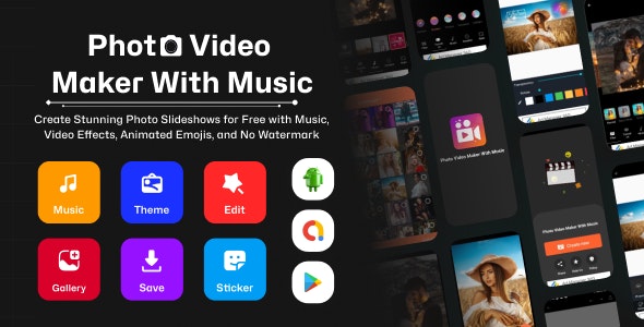 Photo Video Maker With Music – Photo To Video Editor – Admob – Android App