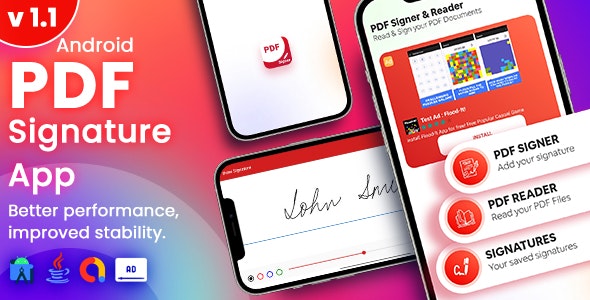PDF Signer – PDF Document Signer  Reader + Admob Ads
