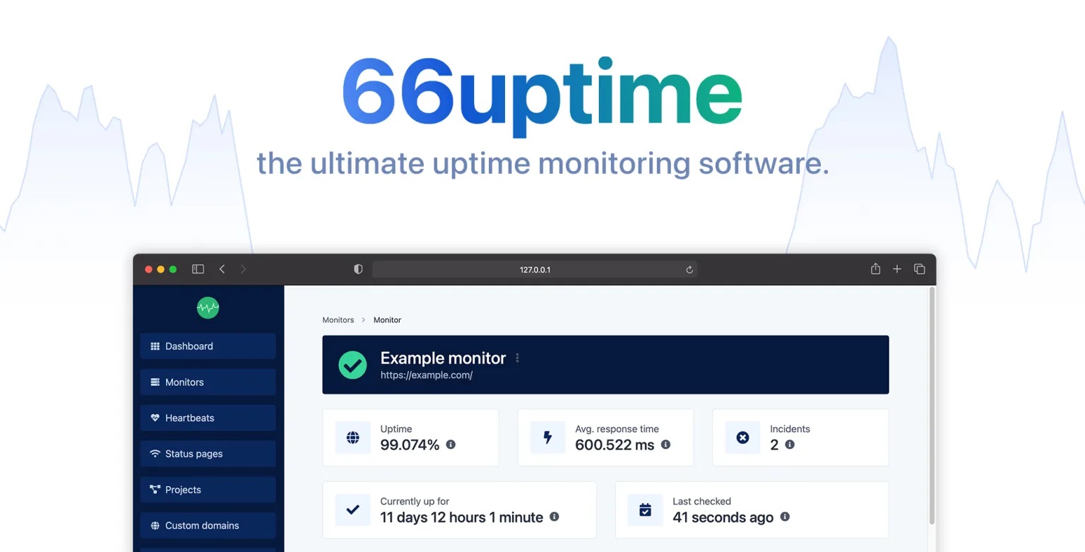 66Uptime – Uptime  Cronjob Monitoring software 35.0.0 [Regular License]