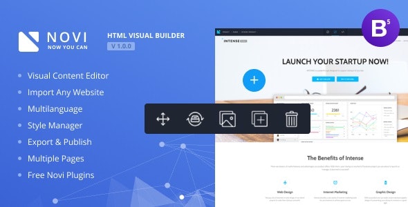 Novi – HTML Page Builder  Visual Content Editor