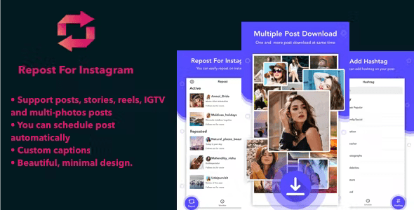 Repost For Instagram – FastSave | SWIFT | ADMOB | Ready To Submit