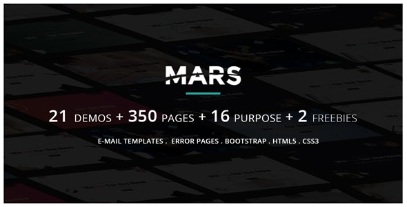 Mars | Multipurpose Parallax Responsive Coming Soon and Under Construction Template