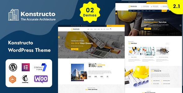 Konstructo – Construction and Architecture WordPress Theme