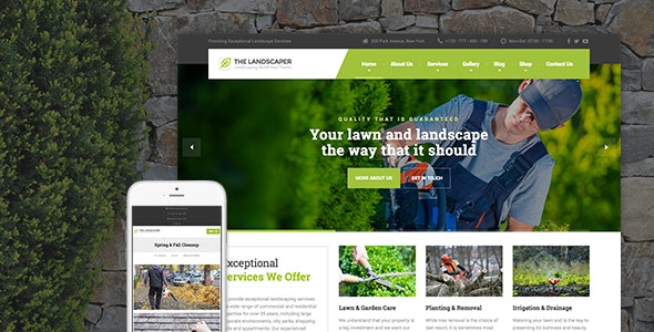 The Landscaper – Lawn  Landscaping WP Theme