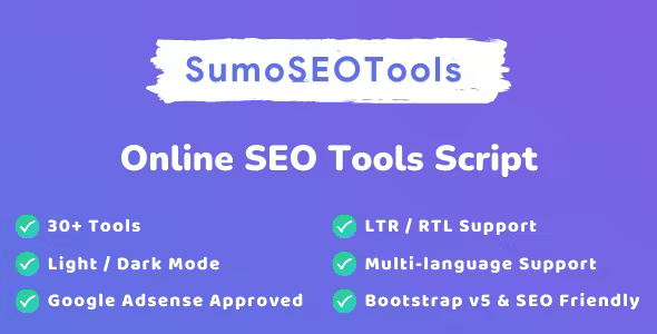 SumoSEOTools – Online SEO Tools Script 2.0.3