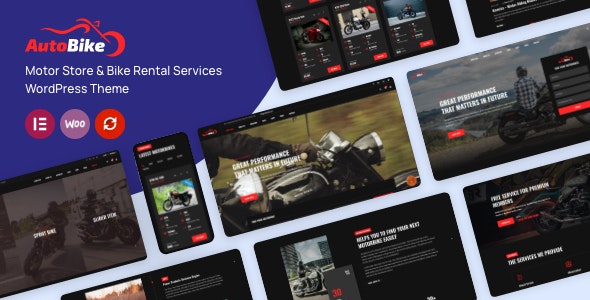 Autobike – Motorcycle Store  Bike Rental Services WordPress Theme