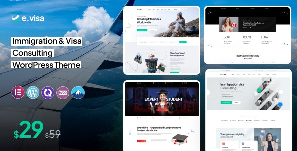 Evisa – Immigration and Visa Consulting WordPress Theme