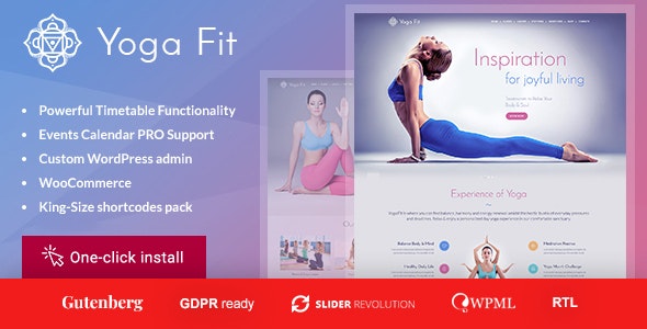 Yoga Fit – Sports  Fitness WordPress Theme