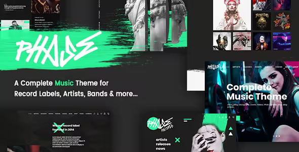 Phase – A Complete Music WordPress Theme for Record Labels and Artists 1.7.9