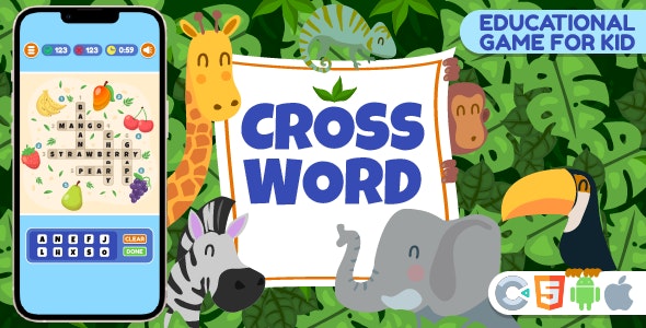 Crossword Game – HTML5,Construct3