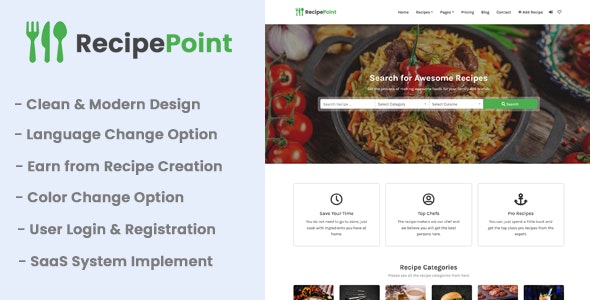 RecipePoint – SaaS Multi Vendor Recipe Platform 1.9