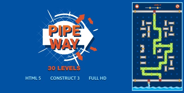 Pipe Way – HTML5 Game (Construct3)