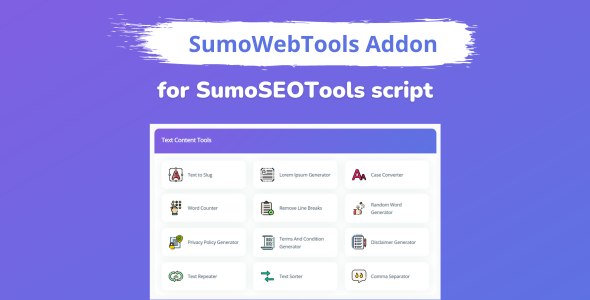 SumoWebTools Addon Package for SumoSEOTools