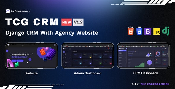 TCG CRM – Django CRM & HRM Software With Agency Website 1.8