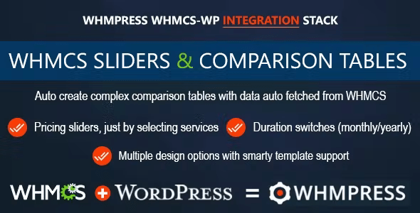 WHMCS Pricing Sliders and Comparison Tables – WHMpress Addon