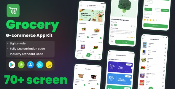 Grocery – E Grocery App React Native CLI Ui Kit