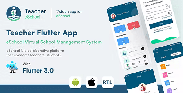 Teacher Flutter App – eSchool Virtual School Management System