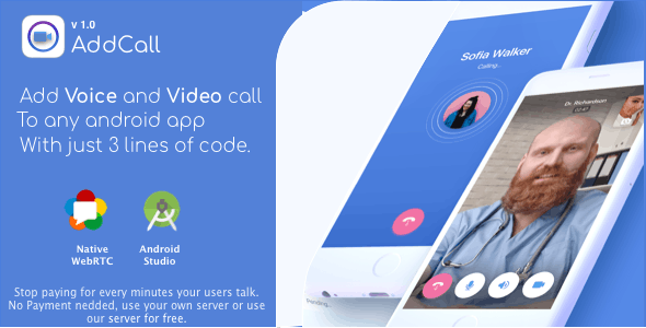 AddCall – Add Video and Voice Calls to any app, with WebRTC