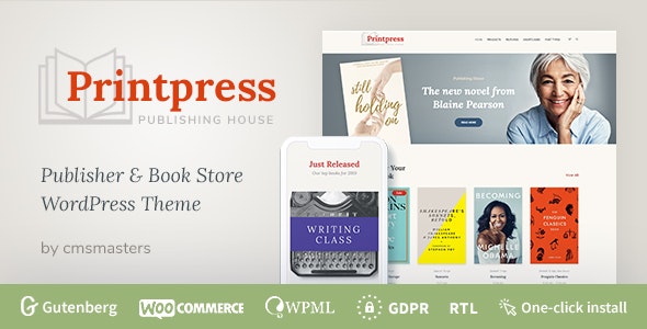 Printpress –  Book Publishing WordPress Theme 1.1.0