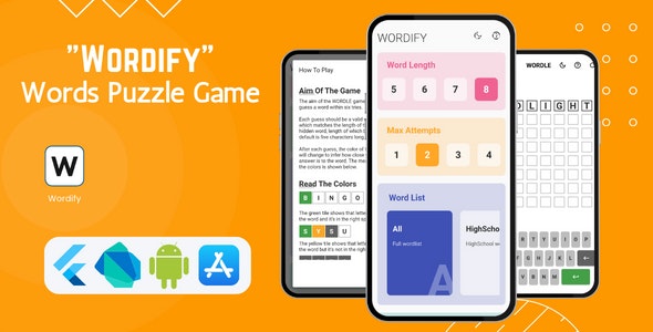 Wordify – Words Puzzle Game | Flutter Core | Android  iOS