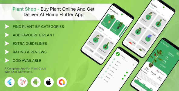 Plant Delivery website & flutter application with delivery boy in flutter