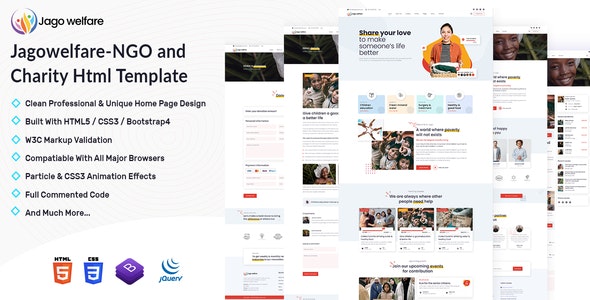 Jagowelfare – NGO and Charity Html Template