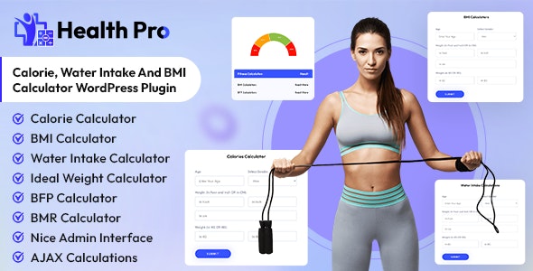 Health Pro – Calorie, Water Intake and BMI Calculator WordPress Plugin 1.0.2