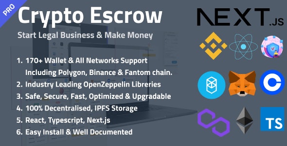 Crypto Escrow – Decentralised Web3 Escrow Platform 3.0.0