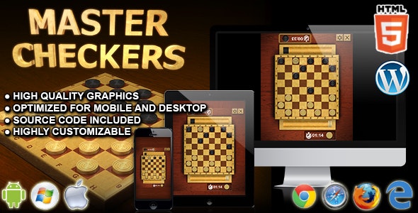 Master Checkers – HTML5 Board Game