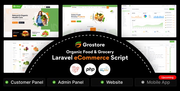 GroStore – Food & Grocery Laravel eCommerce with Admin Dashboard 4.4.1