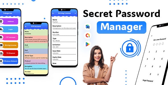 Secret Password Manager – Password Keeper – Password Safe – Save Password – PassCode Manager