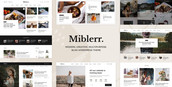 Miblerr – Modern, Creative  Multipurpose Blog WordPress Theme