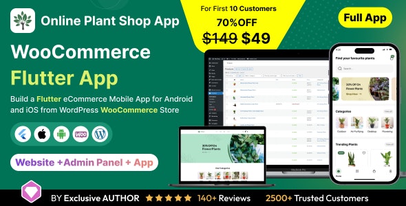 Seed2Plants App – Online Plant Store Flutter 3.x (Android, iOS) WooCommerce Full App | Shopping App